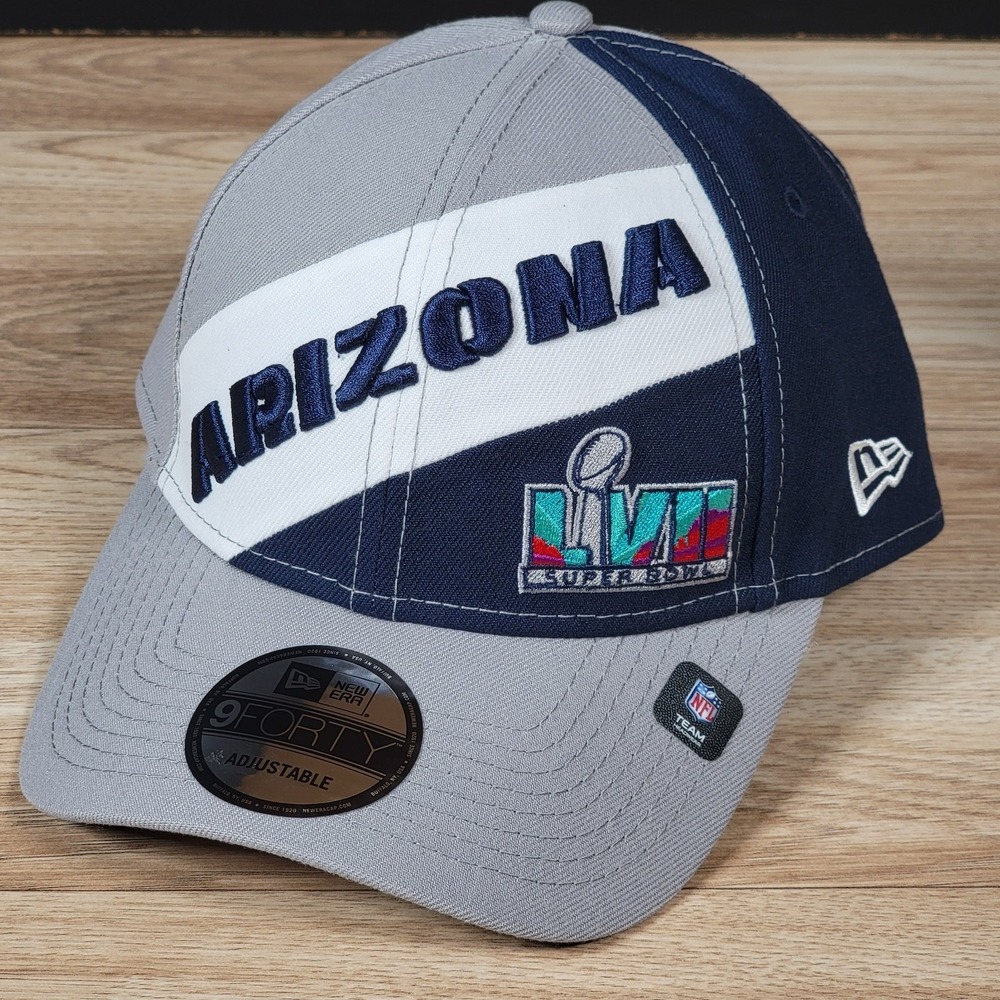 Super Bowl LVII New Era 9Forty Hat Gray Blue Snapback Arizona 57 NFL Football